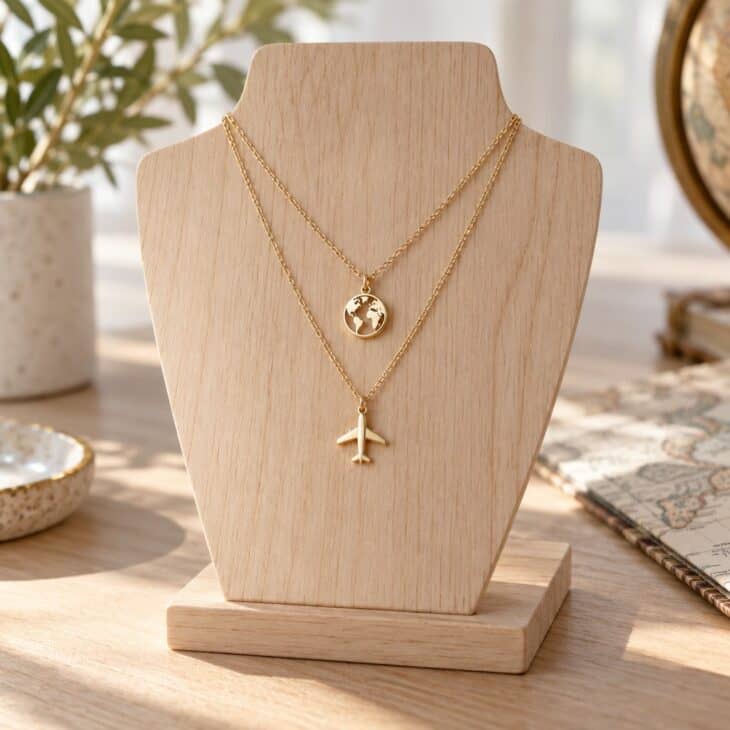 A layered set gives two travel symbols in one gift.