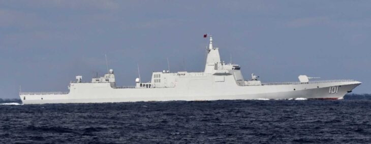 Type 055 destroyer Nanchang (DDG-101) underway at sea