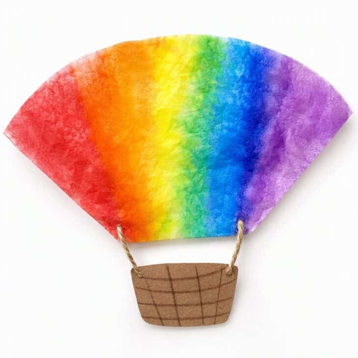 Water makes the marker colors bleed into soft, balloon-like gradients.