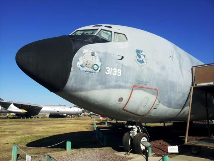 Boeing KC-135A Stratotanker with Strategic Air Command markings on display at a museum