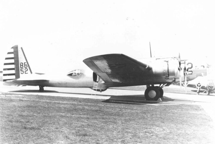 Early Boeing Y1B-17 Flying Fortress of the 2nd Bombardment Group on the ramp