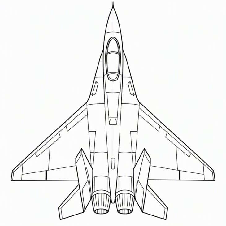 The triangle wing gives broad, easy areas to color.