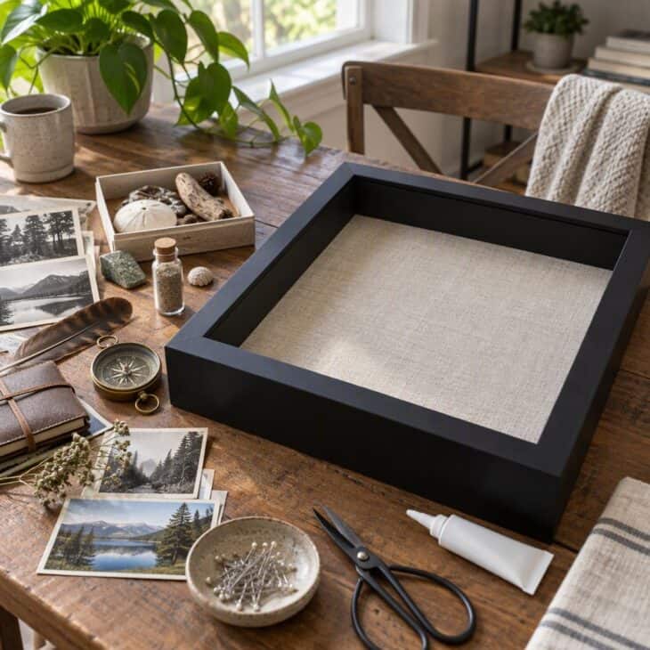A deep frame from a craft store makes a good starter project.