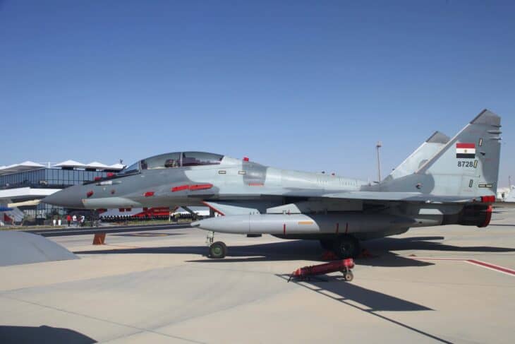 Egyptian Air Force MiG-29M serial 8728 on the ramp at El Alamein