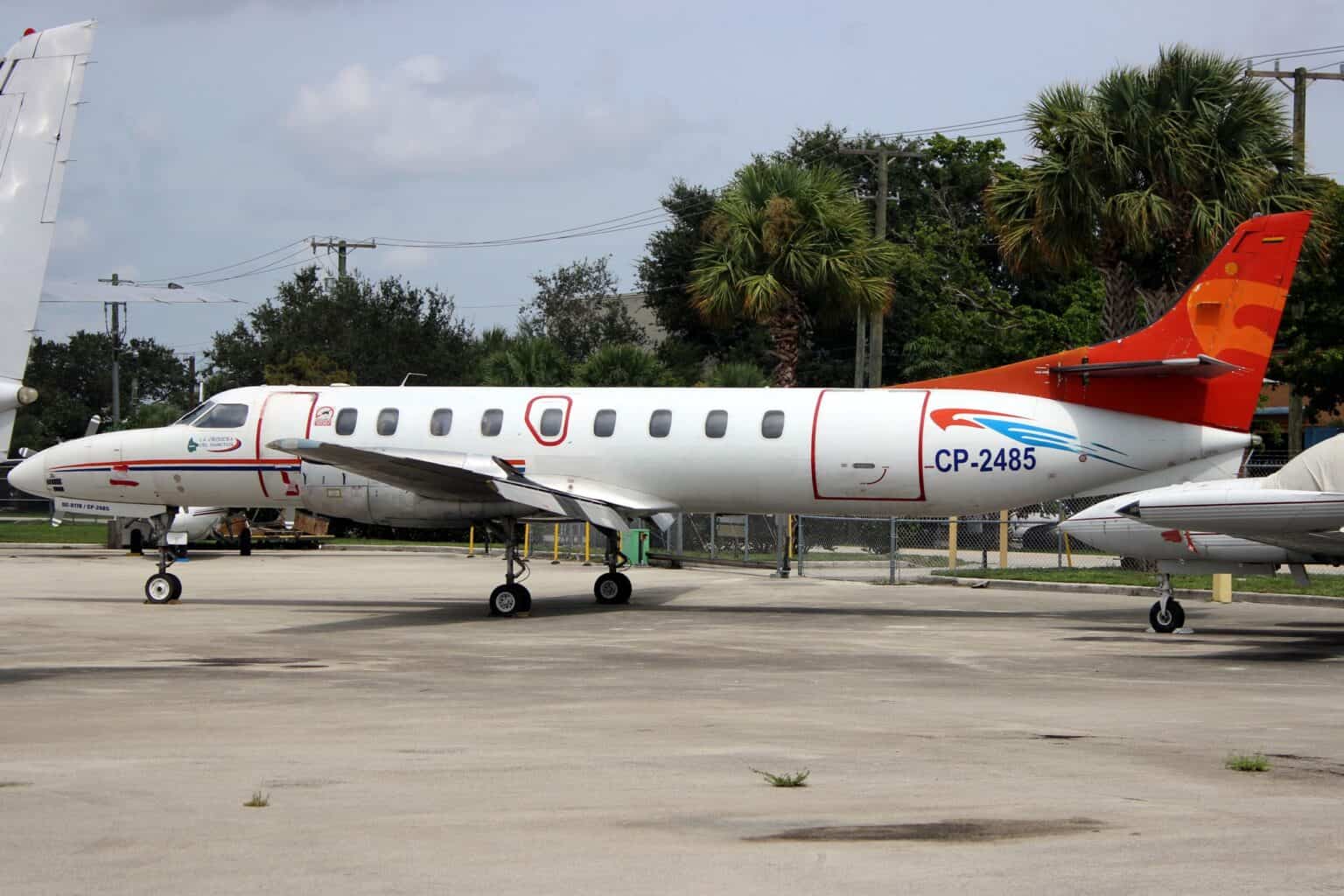 Fairchild Metro 23 (SA227-DC) CP-2485 parked on the ramp at Fort Lauderdale Executive Airport
