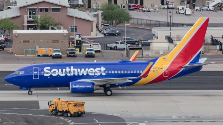 Southwest Airlines Boeing 737 on the ramp at Phoenix Sky Harbor International Airport