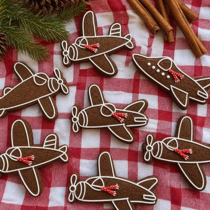 White piping on dark gingerbread is the simplest holiday look.