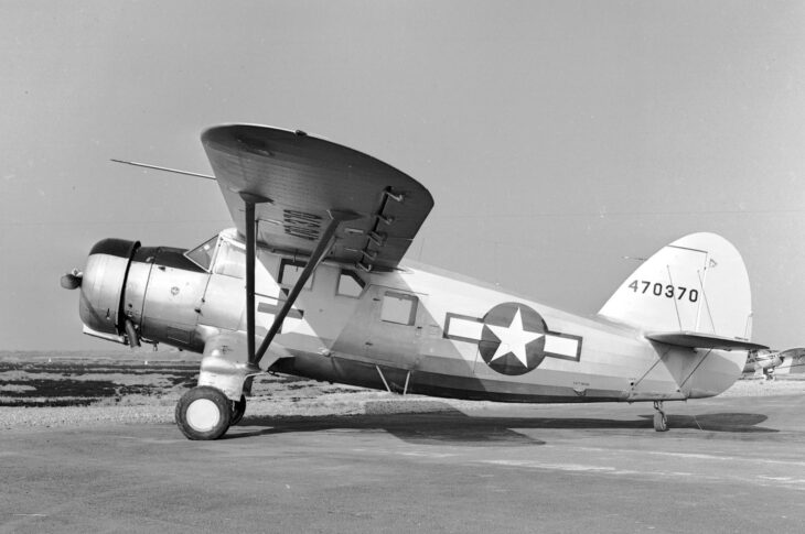 Noorduyn C-64A Norseman 44-70370 in US Army Air Forces markings parked on a ramp