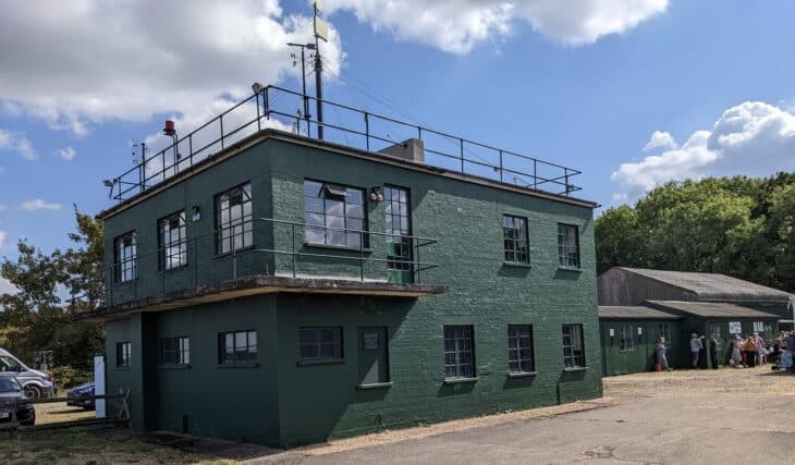 Wartime control tower at RAF Twinwood Farm near Bedford, England