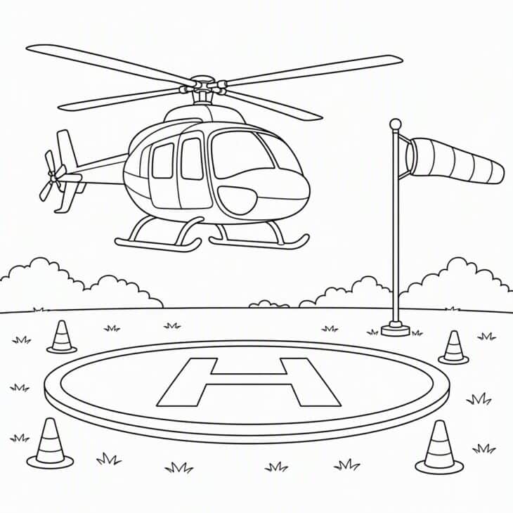 A bold H circle is an easy target for young colorers.