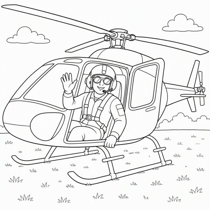 A waving pilot makes a good character page.