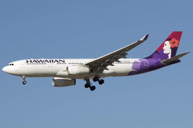Hawaiian Airlines Airbus A330-200 on final approach