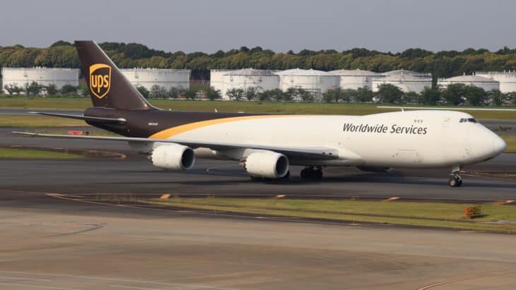 UPS Airlines Boeing 747-8F taxiing at Tokyo Narita