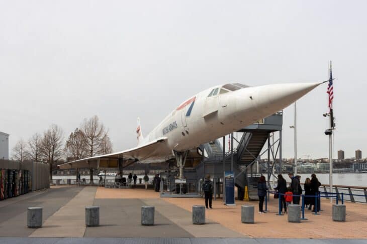 British Airways Concorde G-BOAD on the Intrepid Museum pier in New York