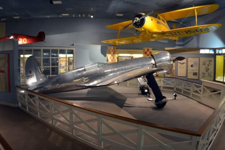 Hughes H-1 Racer on display at the Smithsonian National Air and Space Museum
