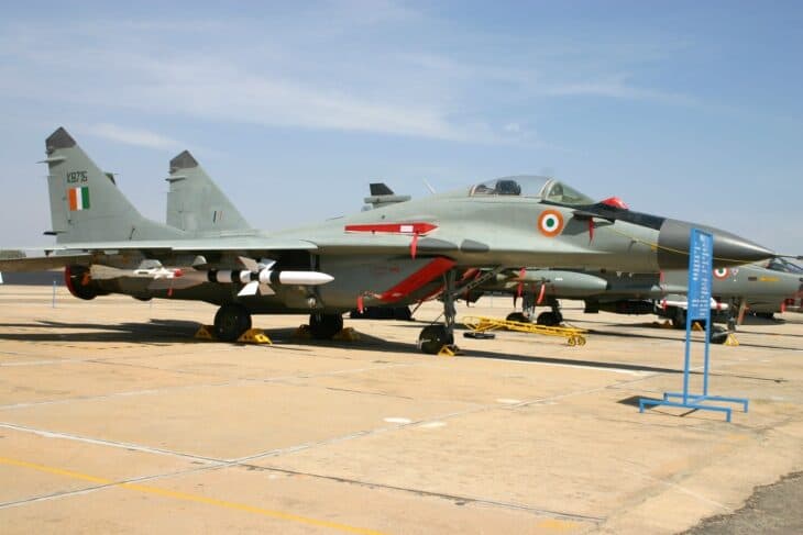 Indian Air Force MiG-29 KB715 parked on the ramp