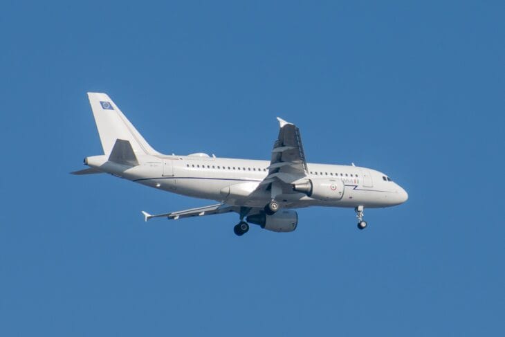 Italian Air Force Airbus A319CJ government transport in flight