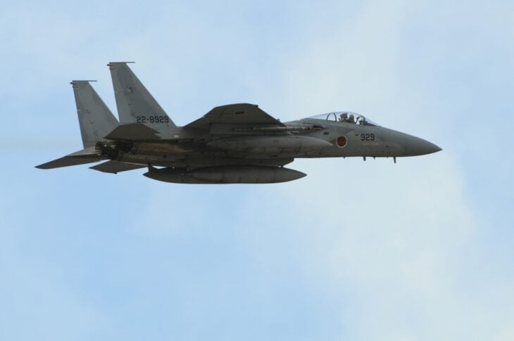 JASDF McDonnell Douglas F-15J Eagle 929 of 303 Squadron in flight over Eielson Air Force Base