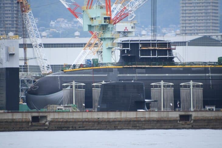 JS Taigei (SS-513) in dock at the Mitsubishi yard in Kobe