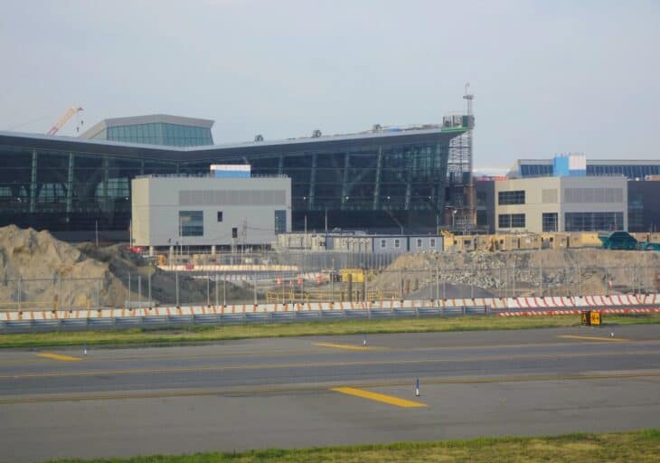 New Terminal One under construction beside the JFK airfield