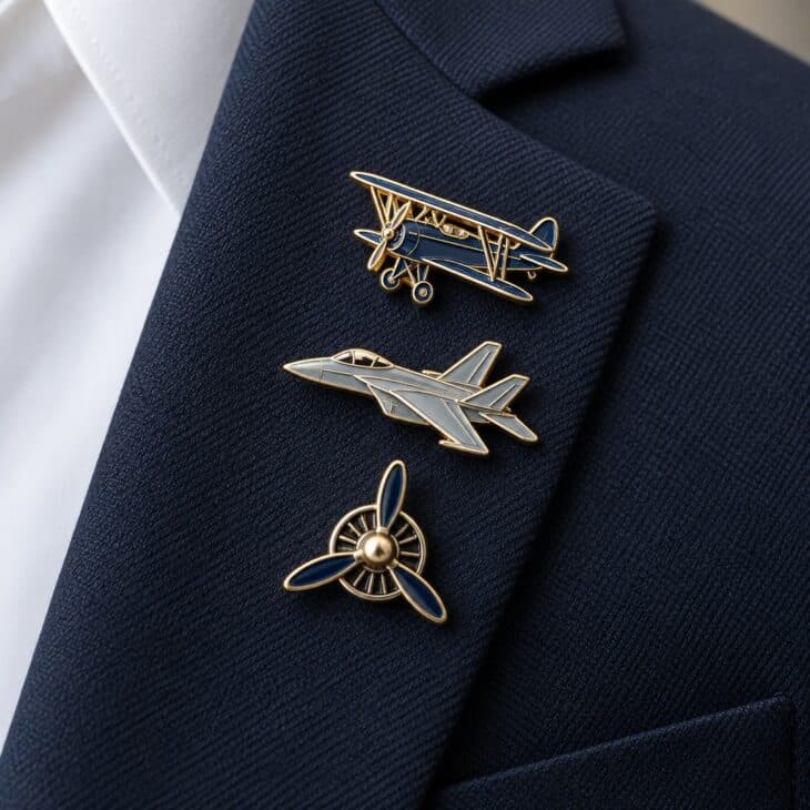 Lapel pins let a collector build a display.