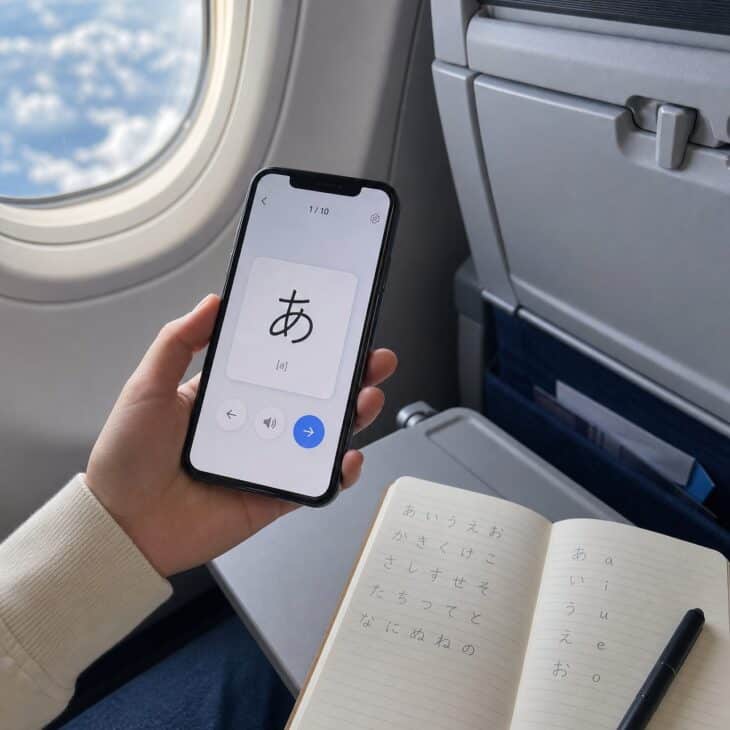 A flight is a long uninterrupted study session.