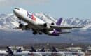 FedEx MD-11F climbing out of Anchorage