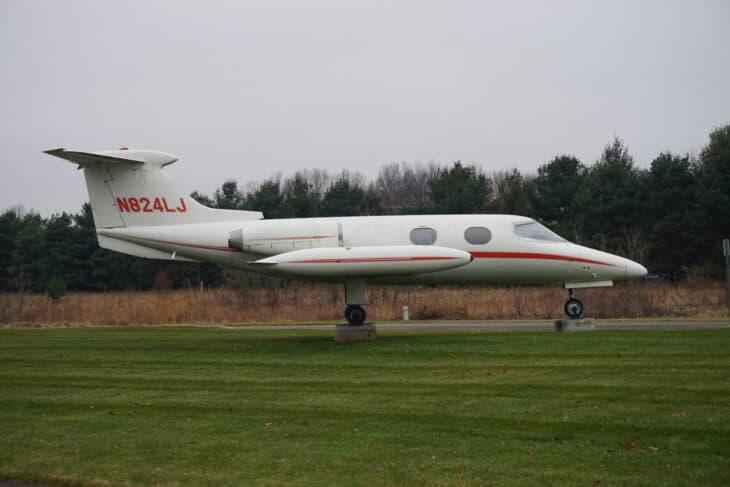 Gates Learjet 23 N824LJ on display on grass