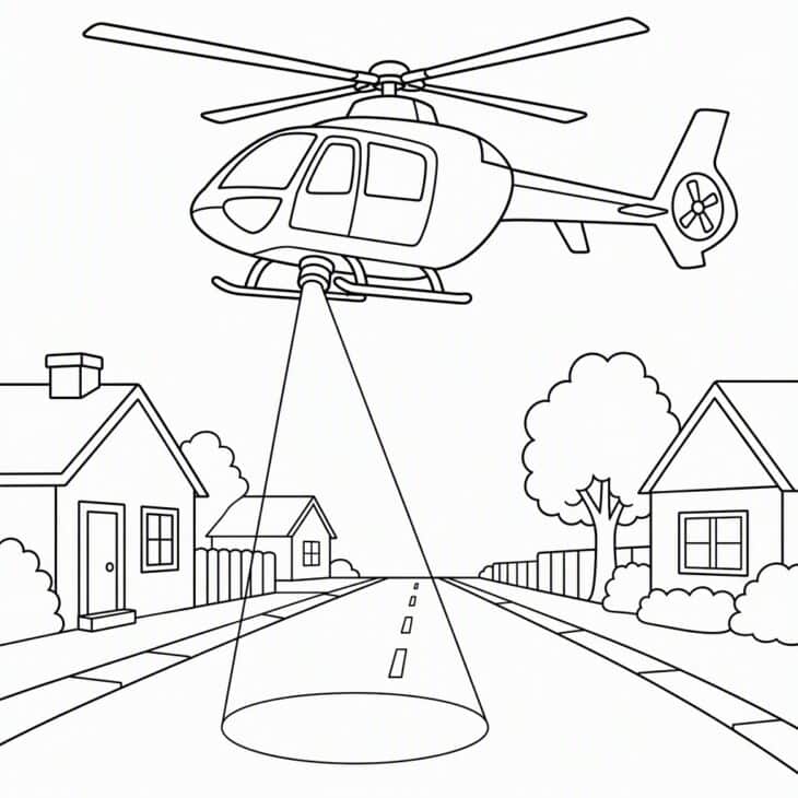 The searchlight beam is a ready-made color effect.