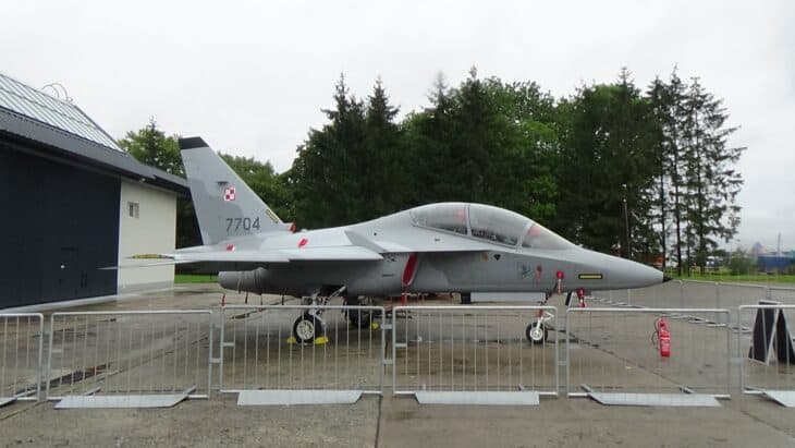 Polish Air Force M-346 Bielik 7704 on static display at Radom