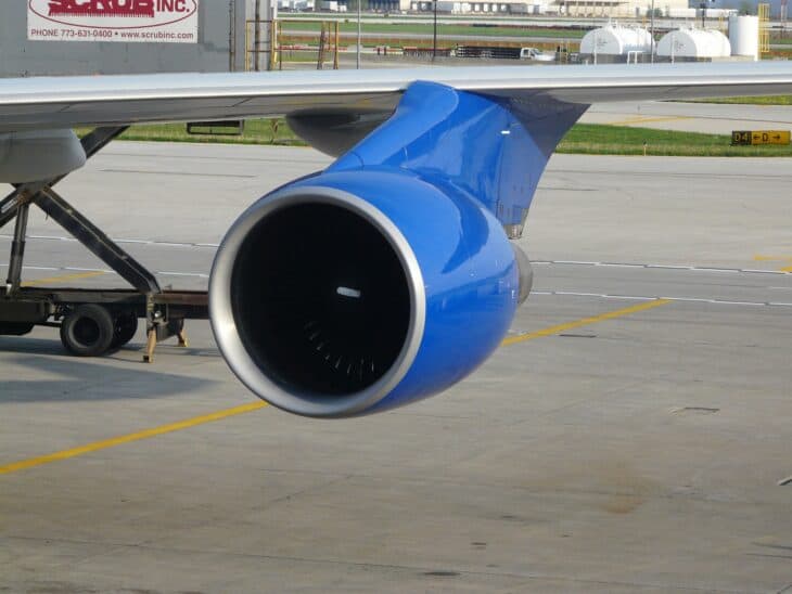 Pratt & Whitney PW4000 engine on a United Boeing 747-400