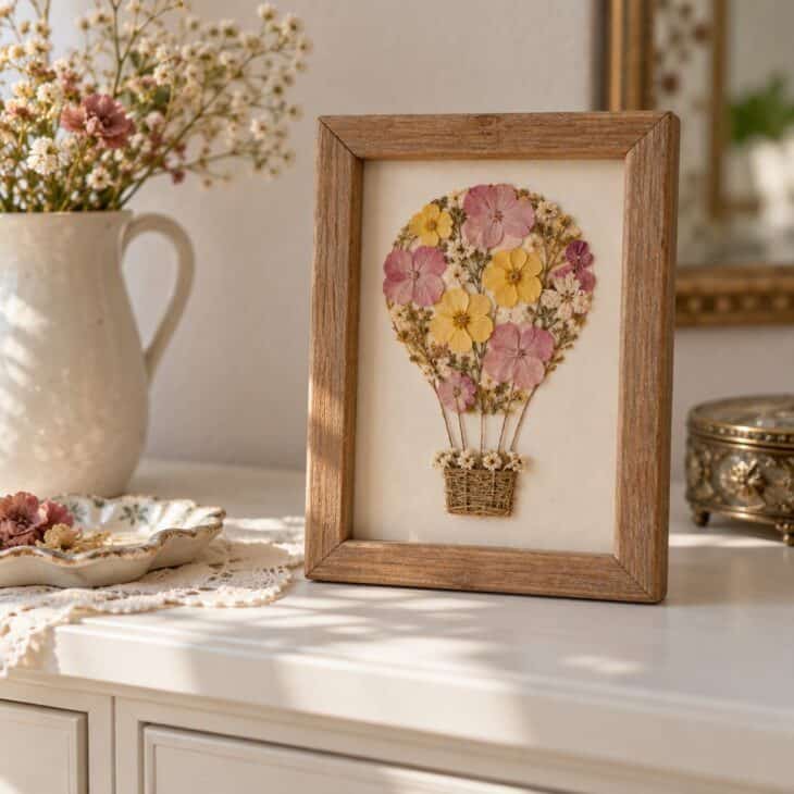 A pressed flower balloon stays pretty long after the party.