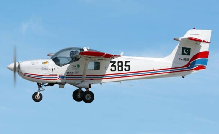 Pakistan Air Force MFI-17 Super Mushshak in flight