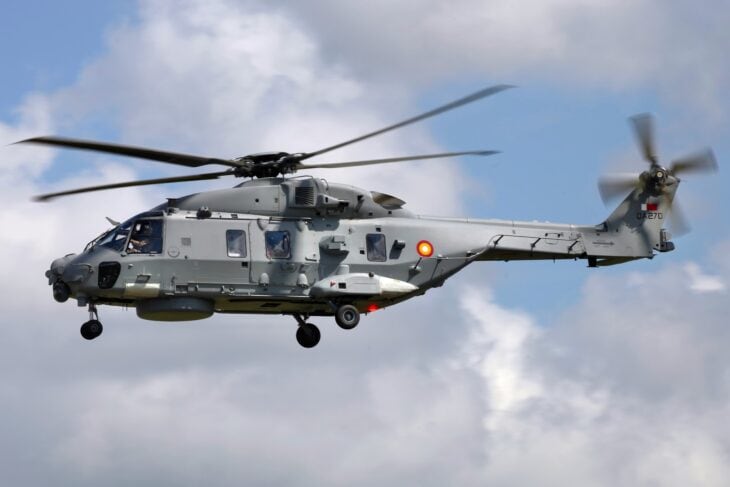 Qatar Emiri Air Force NH90 helicopter in flight