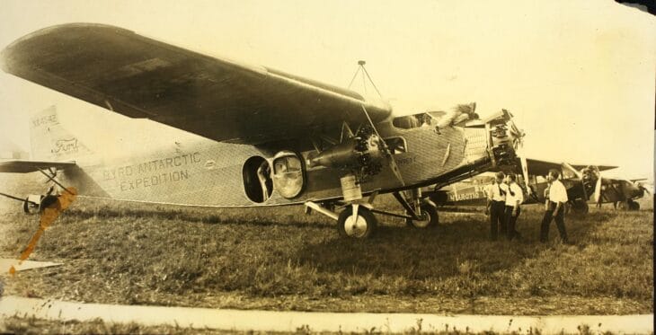 Ford Trimotor Floyd Bennett of the Byrd Antarctic Expedition on the ground