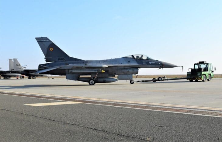 Romanian Air Force F-16 on the ramp at Borcea's 86th Air Base during a 2021 exercise