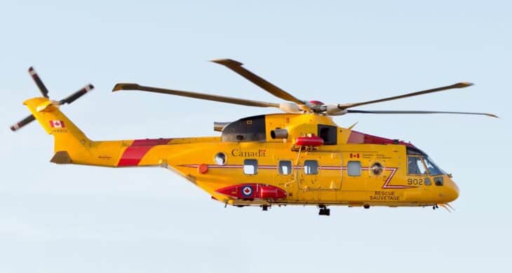 RCAF CH-149 Cormorant search and rescue helicopter in flight