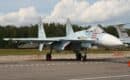 Su-27SM3 Flanker 58 red on the apron