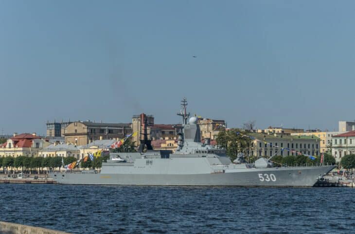 Steregushchiy-class corvette, hull 530, in St Petersburg