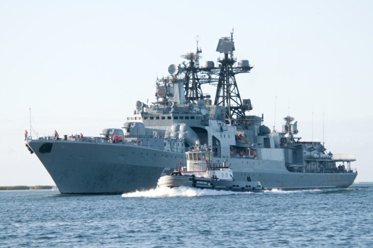 Udaloy-class destroyer underway