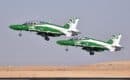 Saudi Hawks Hawk 165 jets 8806 and 8809 taking off