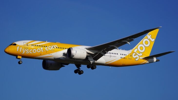 Scoot Boeing 787-8 Dreamliner 9V-OFJ on approach to Berlin Brandenburg Airport