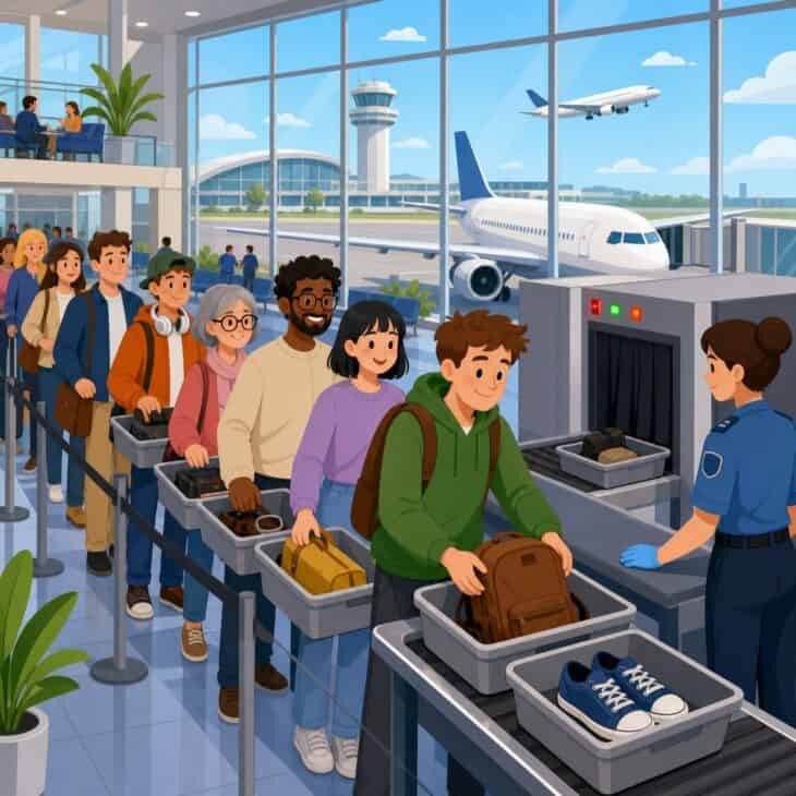 The security line, drawn kindly.
