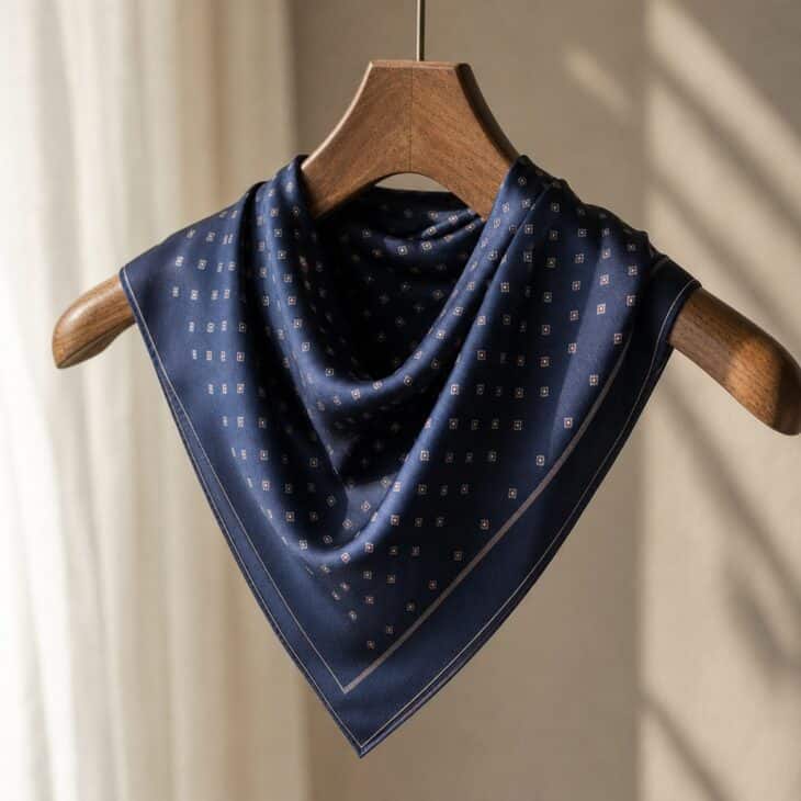 A neck scarf is a polished accessory that fits many uniform codes.