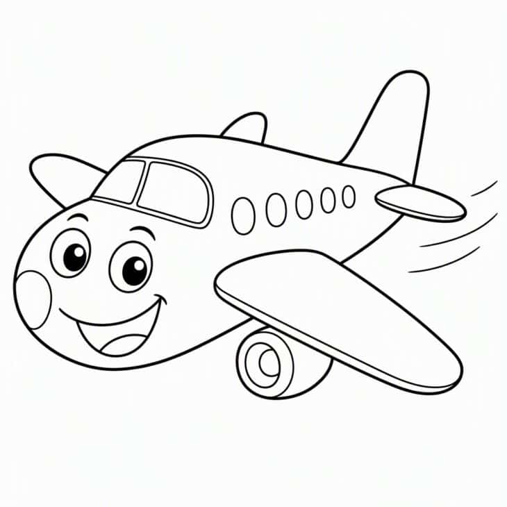 A face on the nose turns the plane into a character.