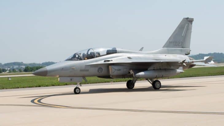 Republic of Korea Air Force FA-50 Fighting Eagle taxiing on a runway