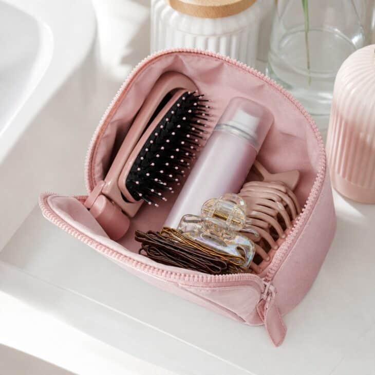 A travel hair kit helps crew look sharp after a red-eye.