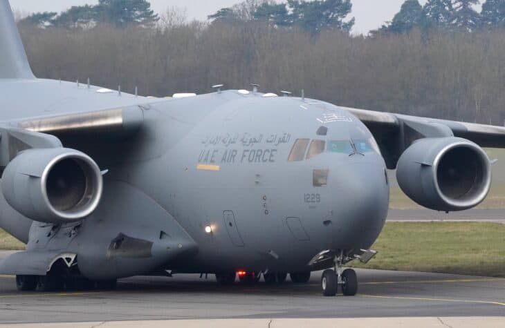 UAE Air Force Boeing C-17A Globemaster III serial 1229 taxiing