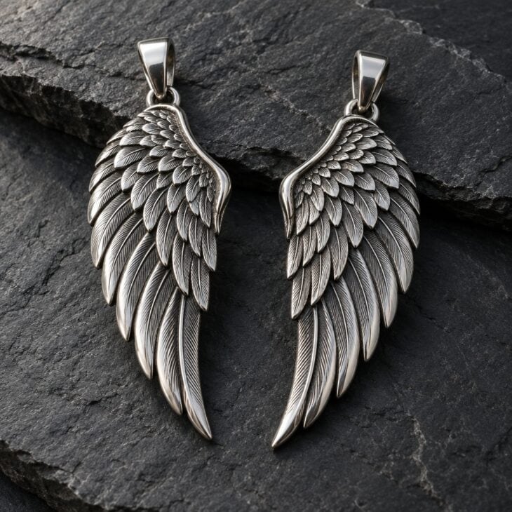 Wing pendants echo the wings pilots earn at training.