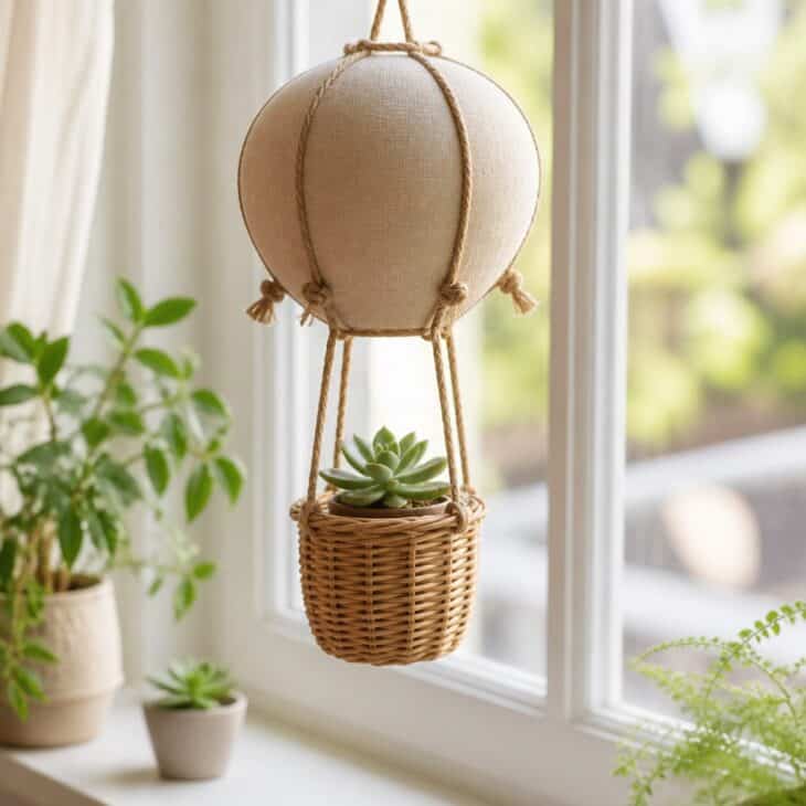 A real basket makes the balloon feel like it could lift off.